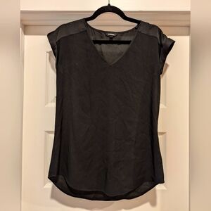 Express Black Short Sleeve Blouse